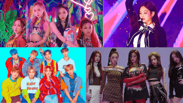 Breakout K-pop stars de la quatrième génération comme BTS et BlackPink montrant leur ambassadeur de marque de style de mode pour Chanel