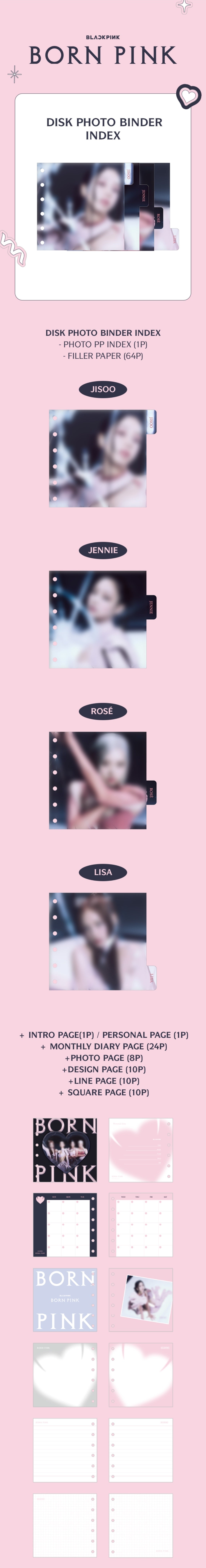 BLACKPINK [Born Pink] Disk Photo Binder Index