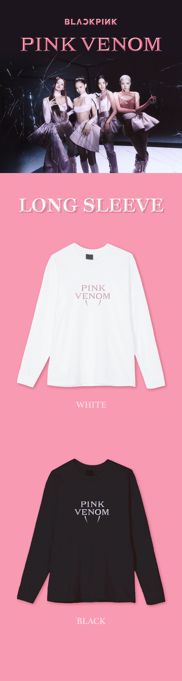 BLACKPINK [ピンクヴェノム] ロングスリーブTシャツ