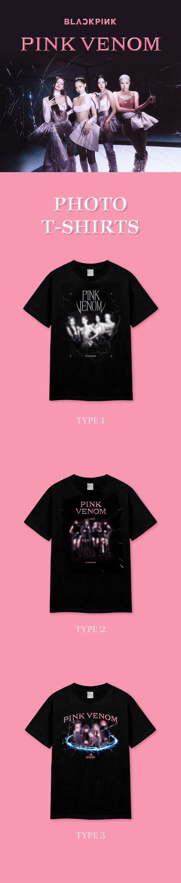 BLACKPINK [Pink Venom] قمصان للصور