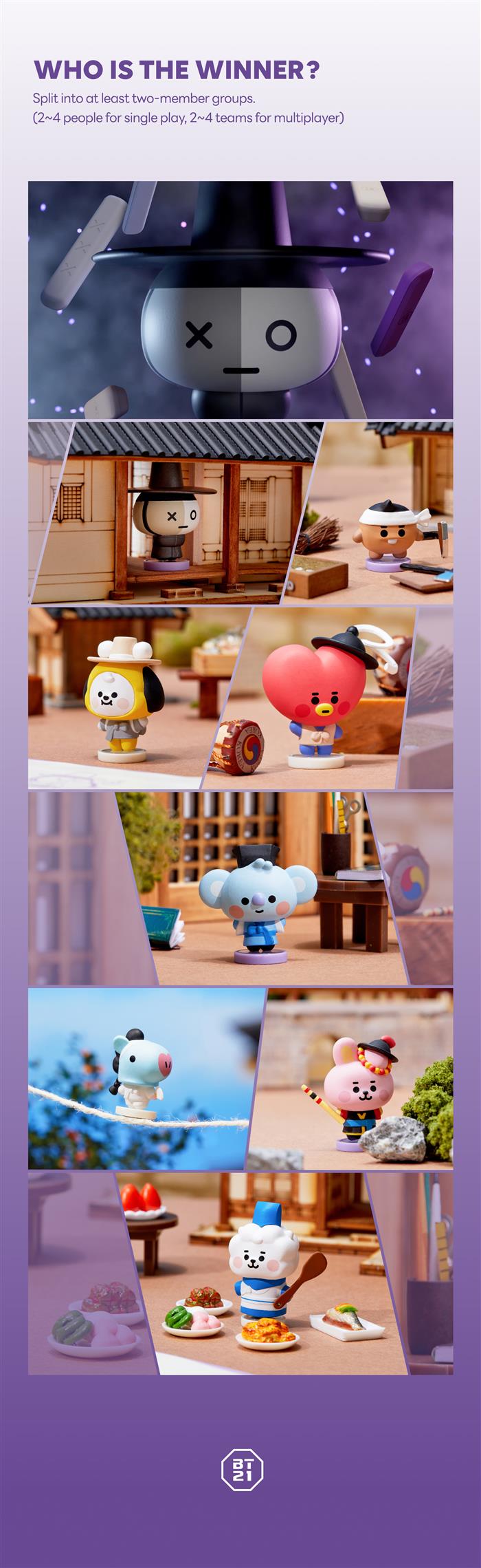 لعبة لوح أطفال BT21 (إصدار Yut-Nori)