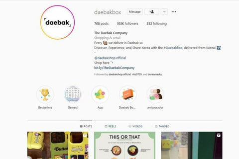 Follow The Daebak Instagram Account