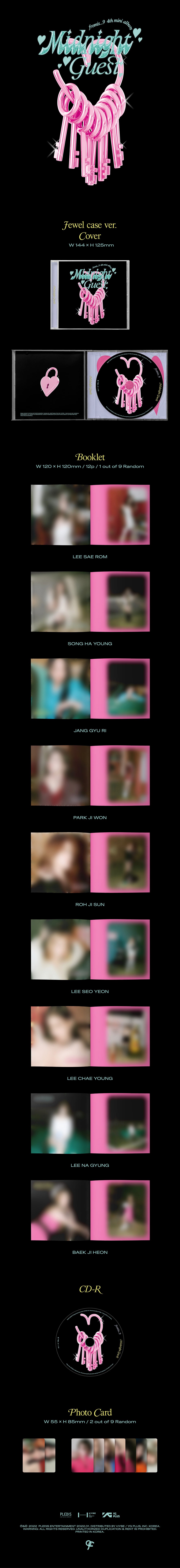 Fromis 9 - Midnight Guest (4th Mini Album) (Jewel Case Ver.)