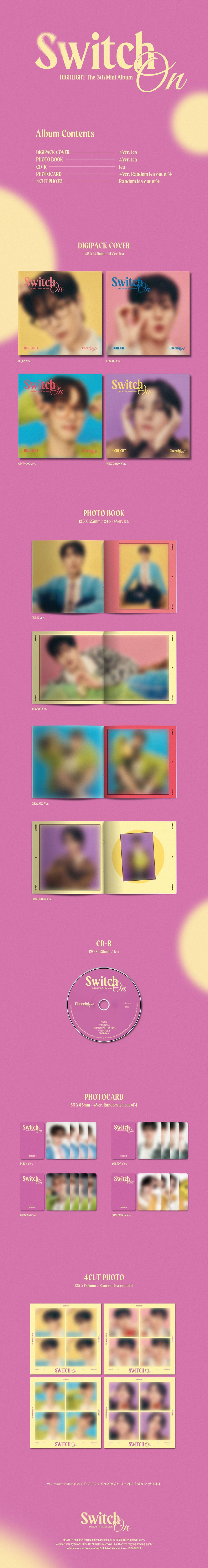 HIGHLIGHT - Switch On (5th Mini Album) Albums