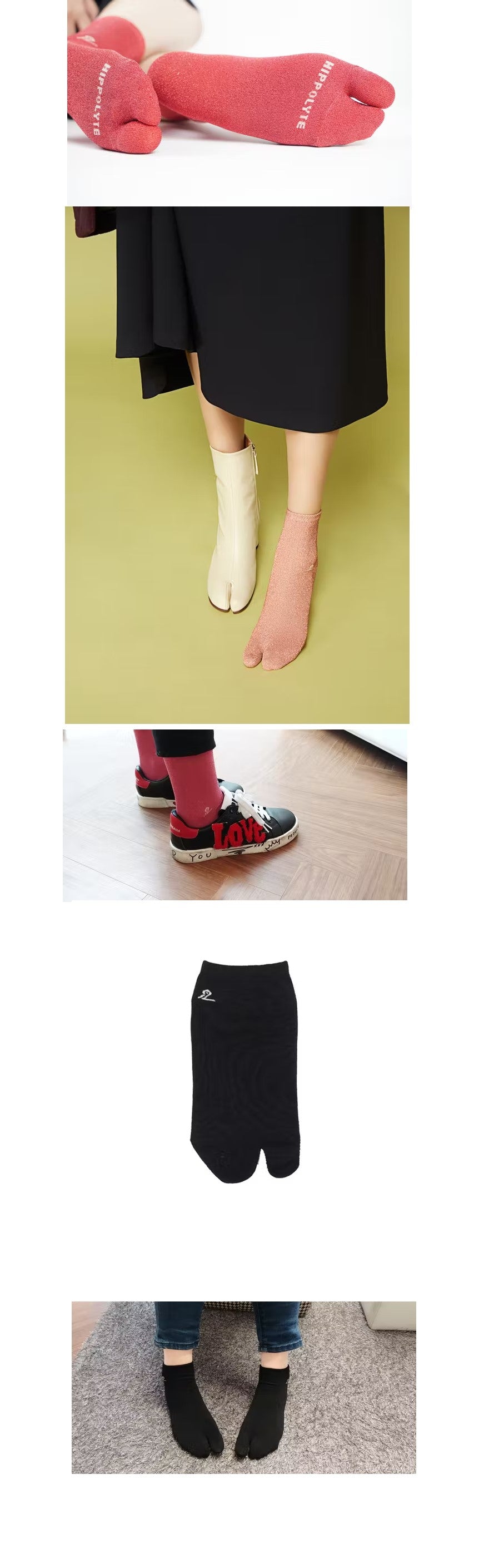 HIPPOLYTE Socken im Hirschfuß-Stil