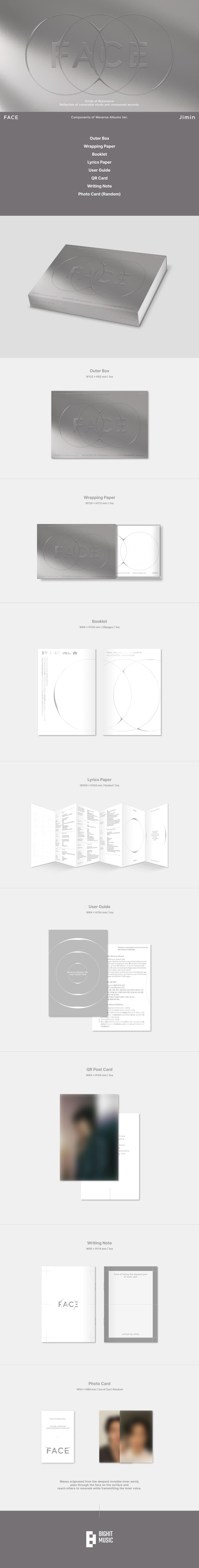 JIMIN - FACE (Set) + Weverse Albums Ver. Set