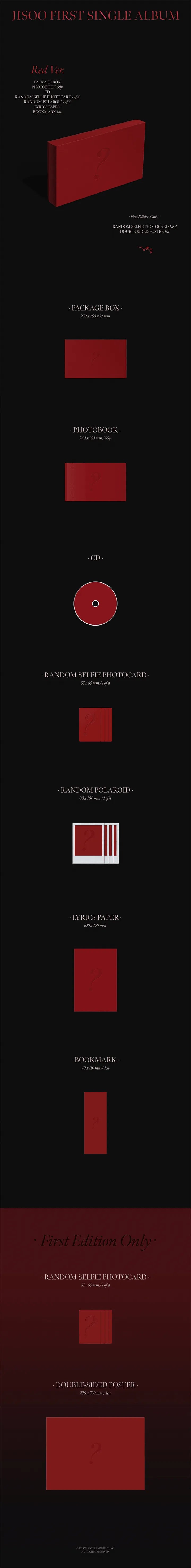 JISOO (BLACKPINK) - Primer álbum individual 2-SET