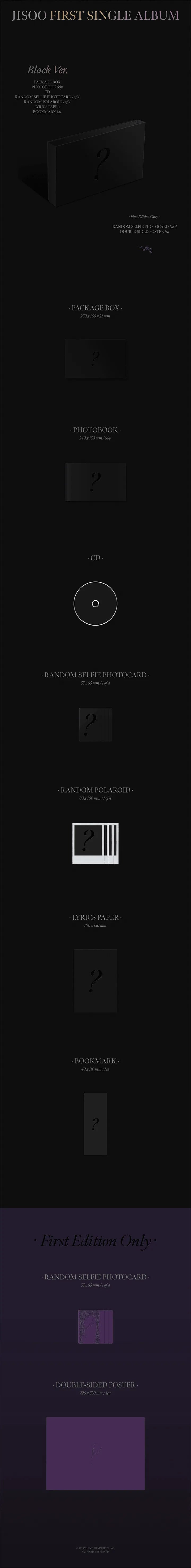 JISOO (BLACKPINK) - Primer álbum individual 2-SET