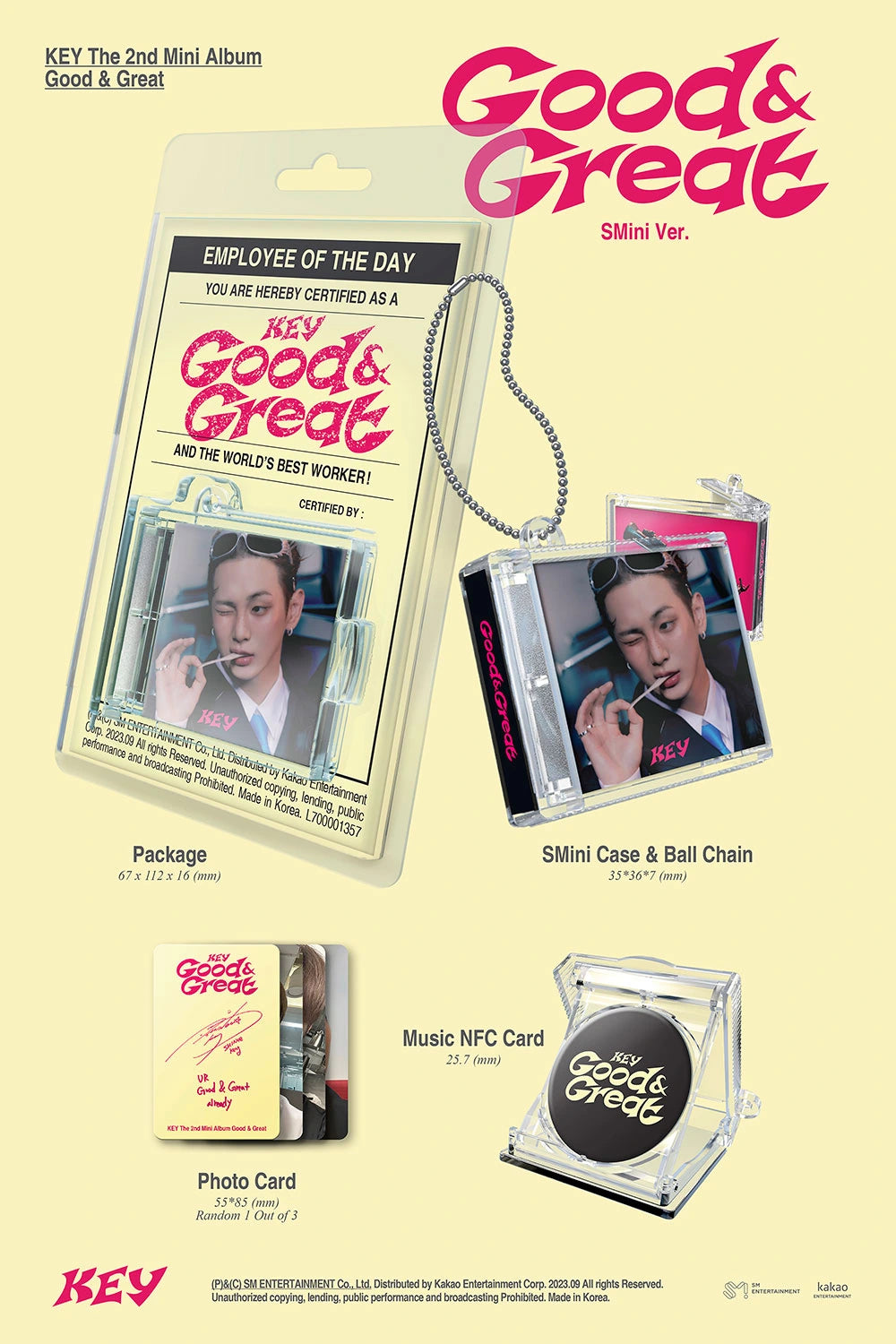 KEY (SHINee) - Good & Great (2nd Mini Album) SMini Ver. Smart Album