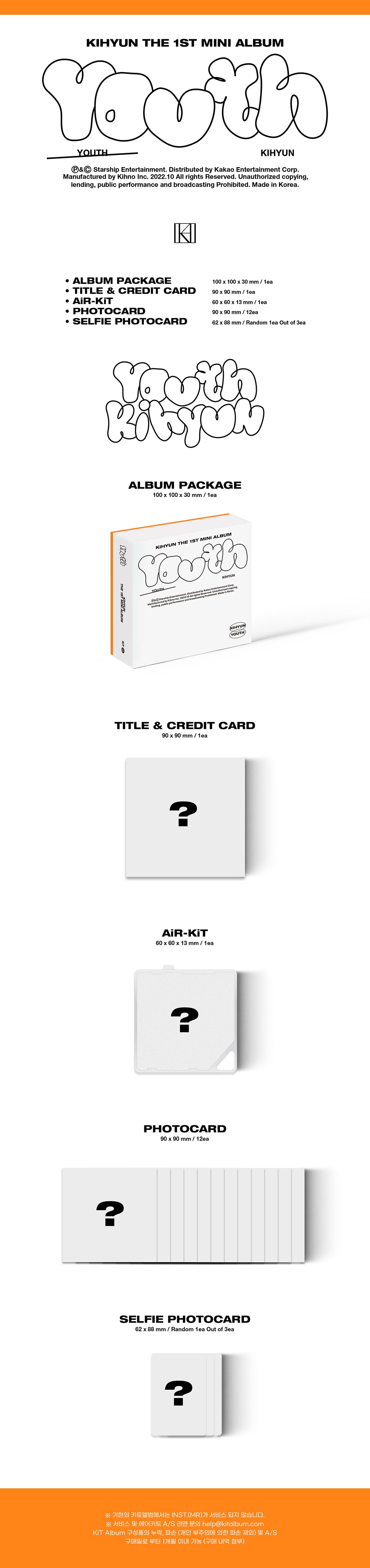 KIHYUN (MONSTA X) - YOUTH (1st Mini Album) KiT Album | The Daebak Company