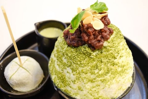 Postre de hielo afeitado coreano bingsu