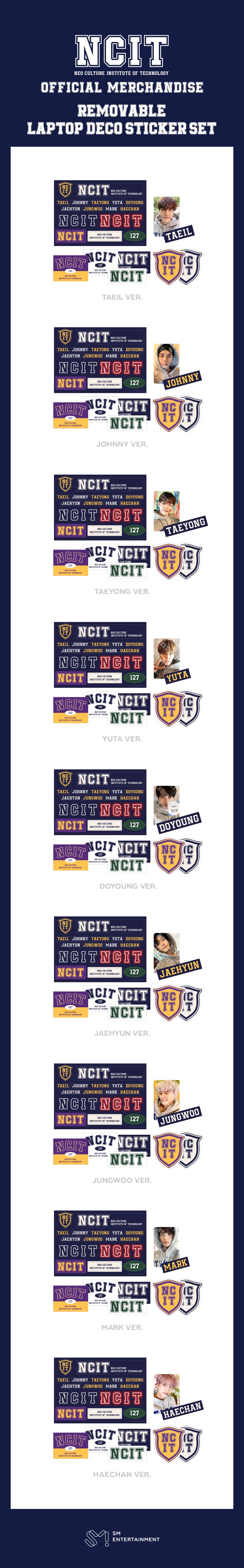 NCT 127 [NCIT] Removable Laptop Deco Sticker Set