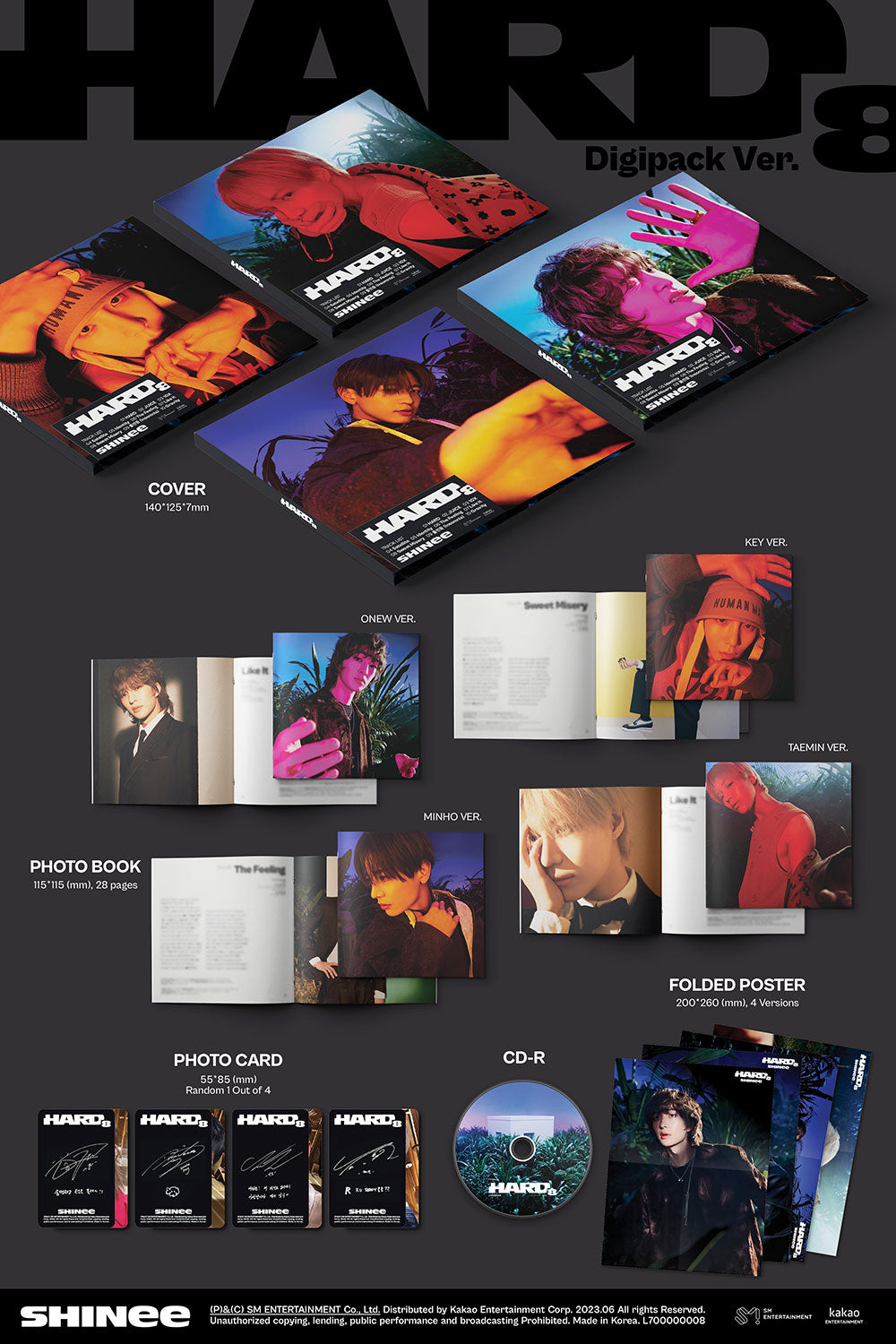 SHINee - HARD (8th Studio Album) Digipack Ver.