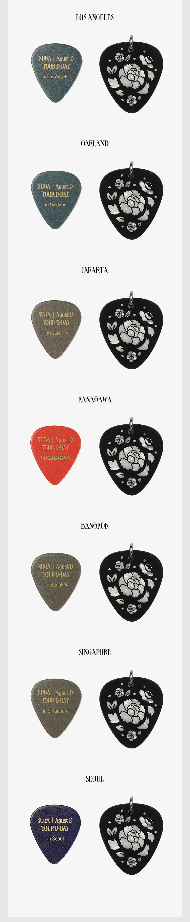 SUGA [AGUST D 'D-DAY'] Guitar Pick Set