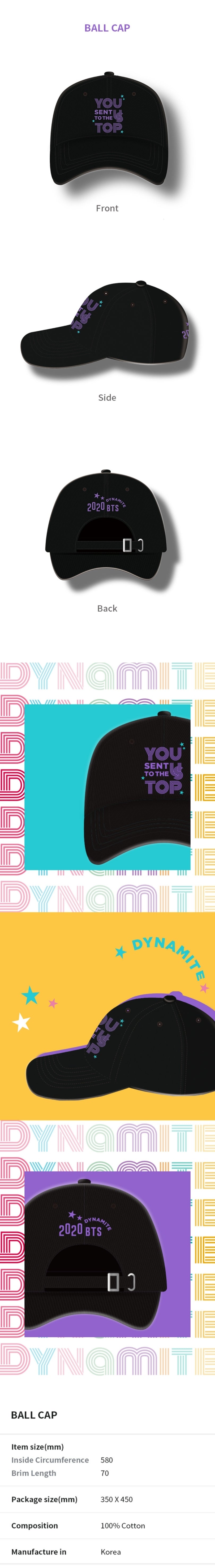 BTS Dynamite Celebration Oficial Merchandise - Ball Cap 02