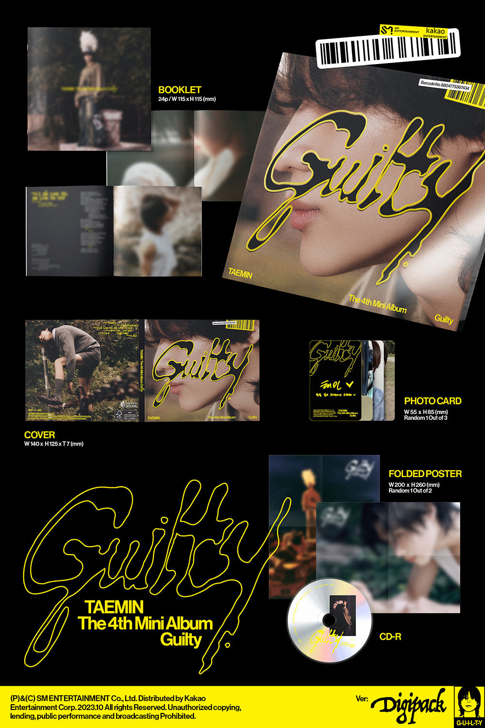 TAEMIN - Guilty (4th Mini Album) Digipack Ver.