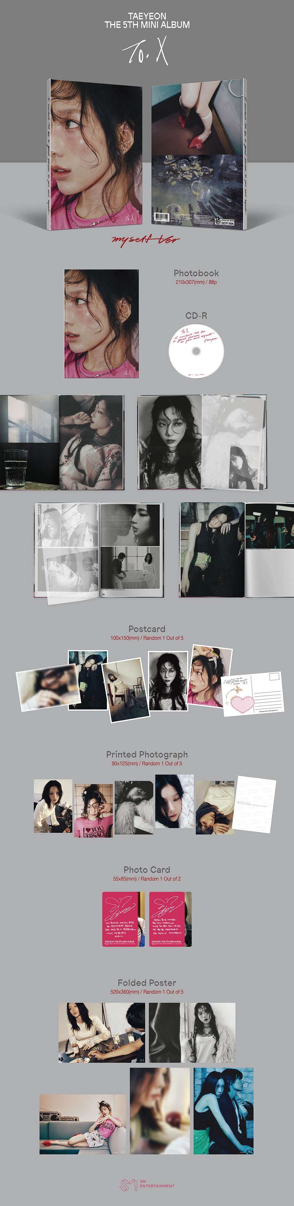 TAEYEON - To. X (5th Mini Album) Myself Ver.