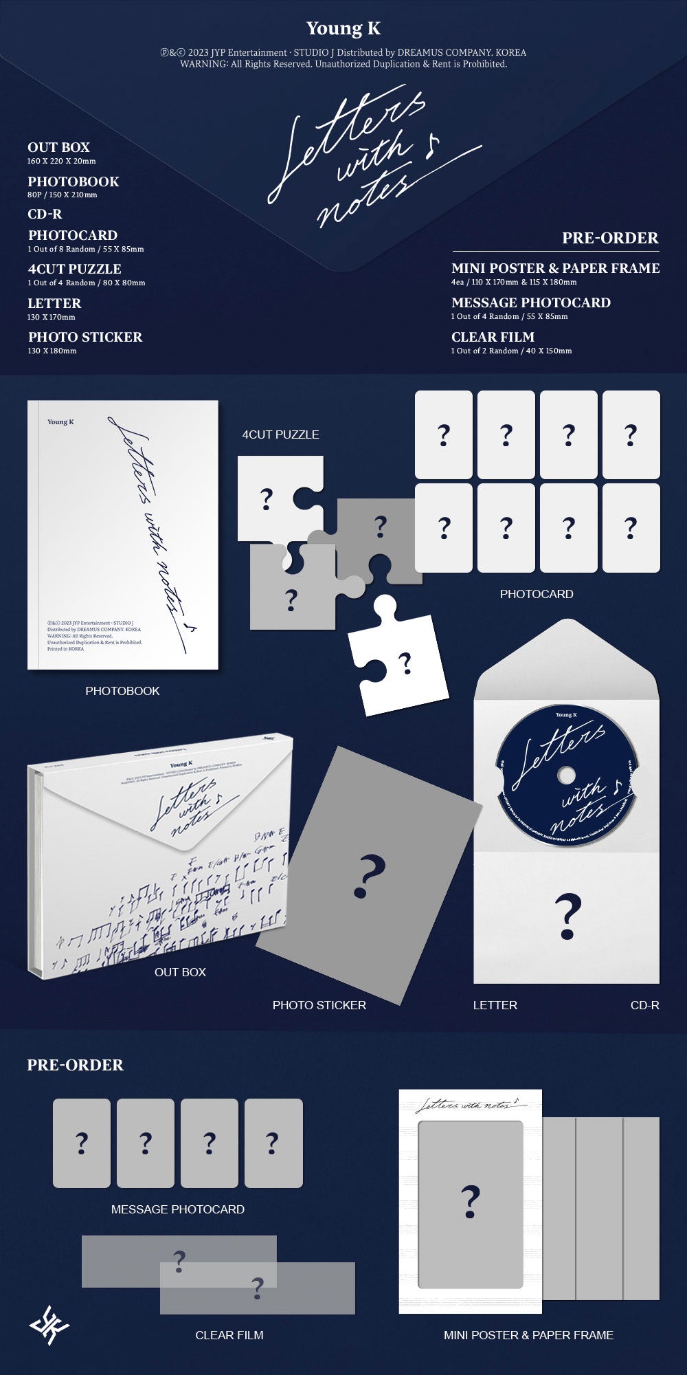 Young K (DAY6) - Letters with notes (1st Album)