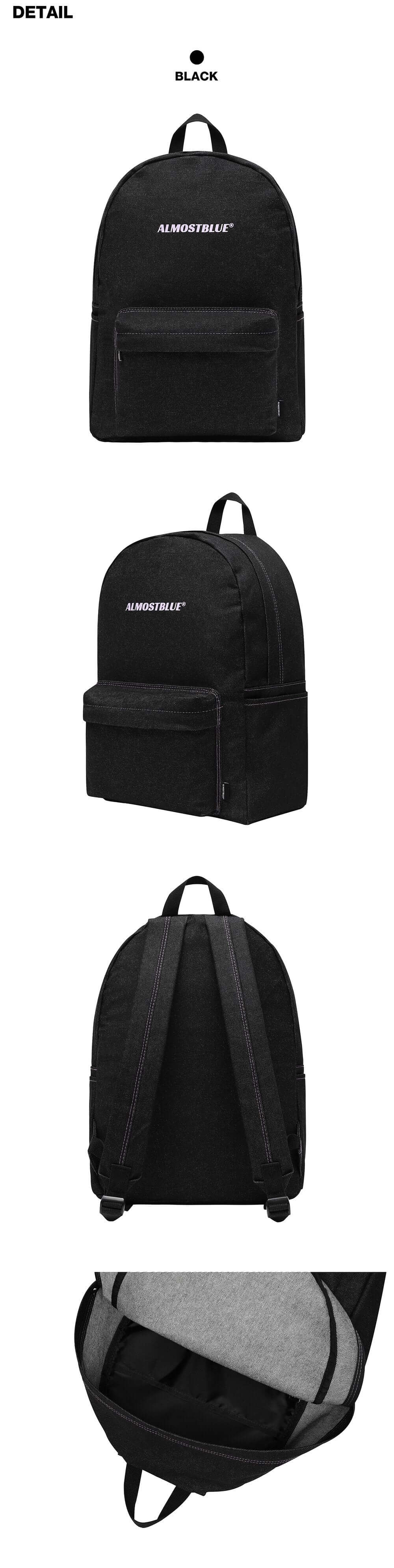 ALMOSTBLUE Denim Backpack details