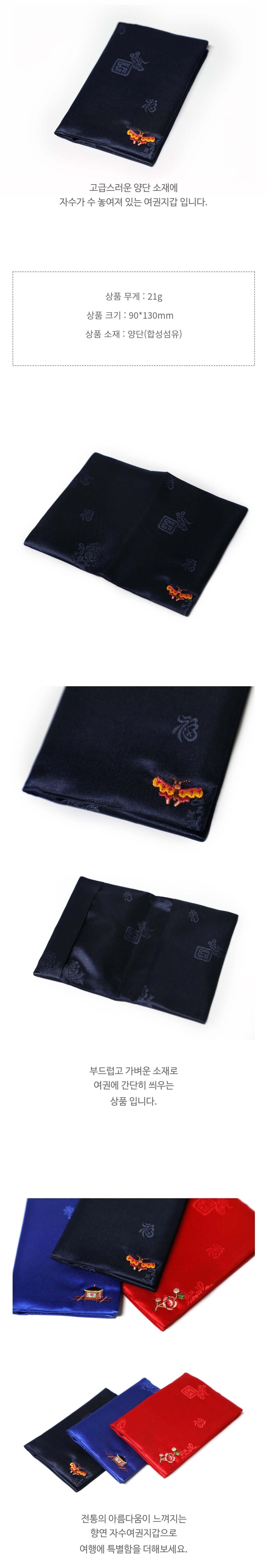 Banquet Embroidered Passport Wallet (Navy)