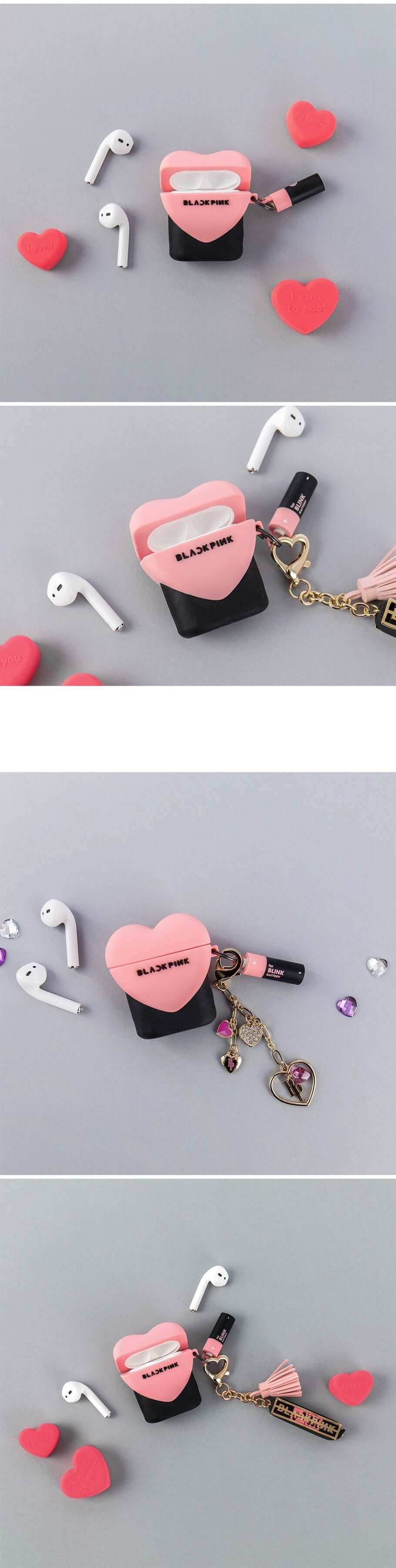 مجموعة علبة السيليكون Airpods Blackpink