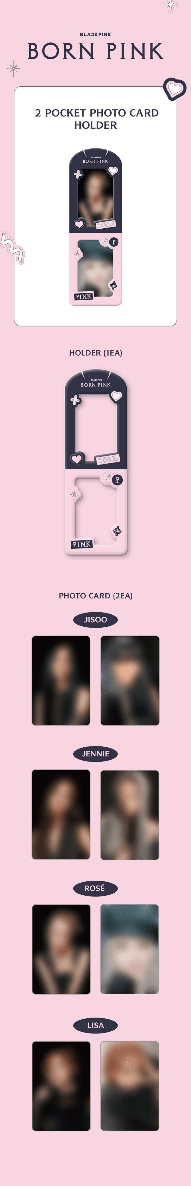 Blackpink [Born Pink] 2 de bolsillo Photocard Soporter