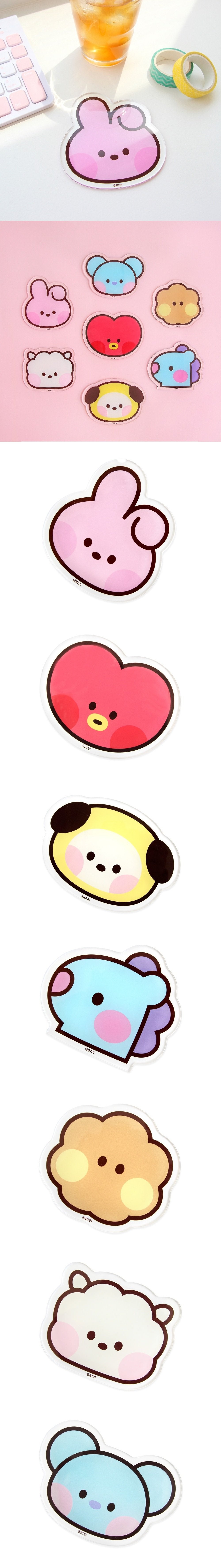 BT21 [minini] Face Acrylic Coaster