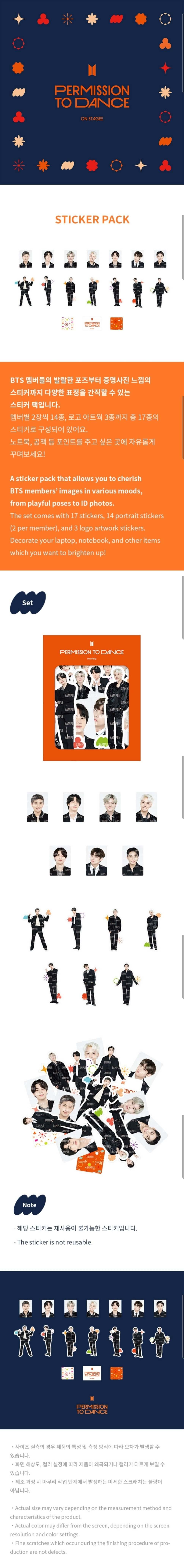 BTS [PTD ON STAGE] Sticker Pack