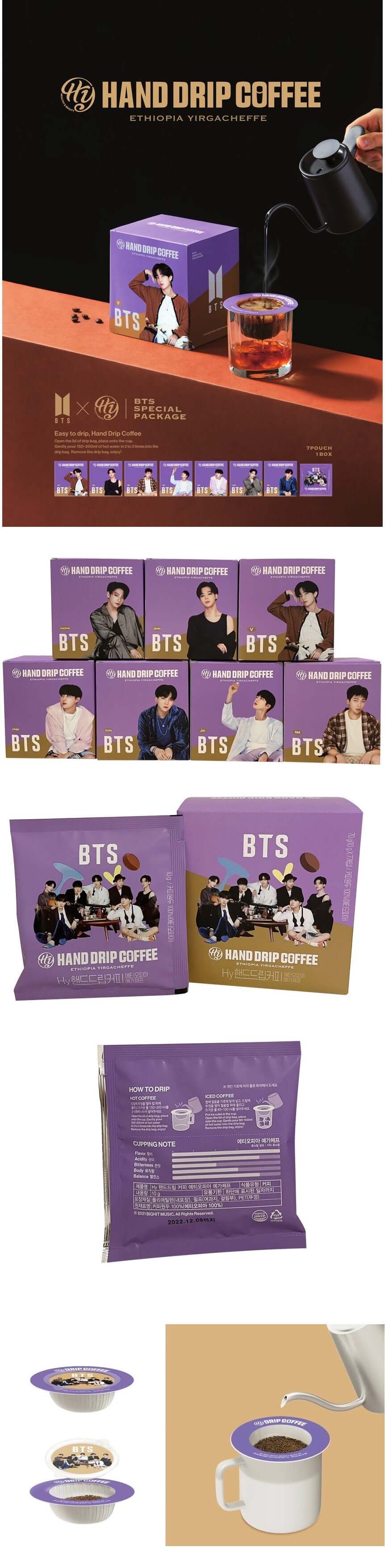 BTS Café de goteo a mano (7pc/caja)