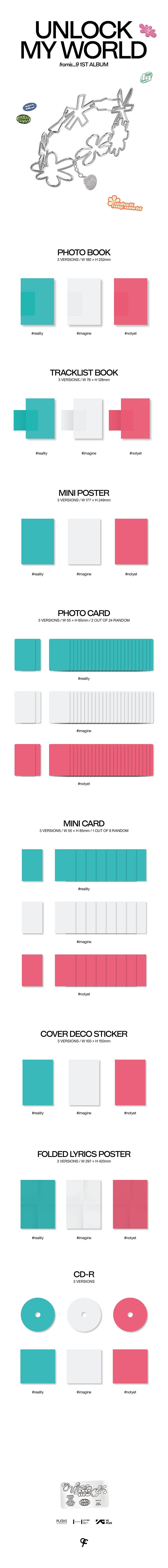 FROMIS 9 - Unlock My World (1st Album) 3-SET