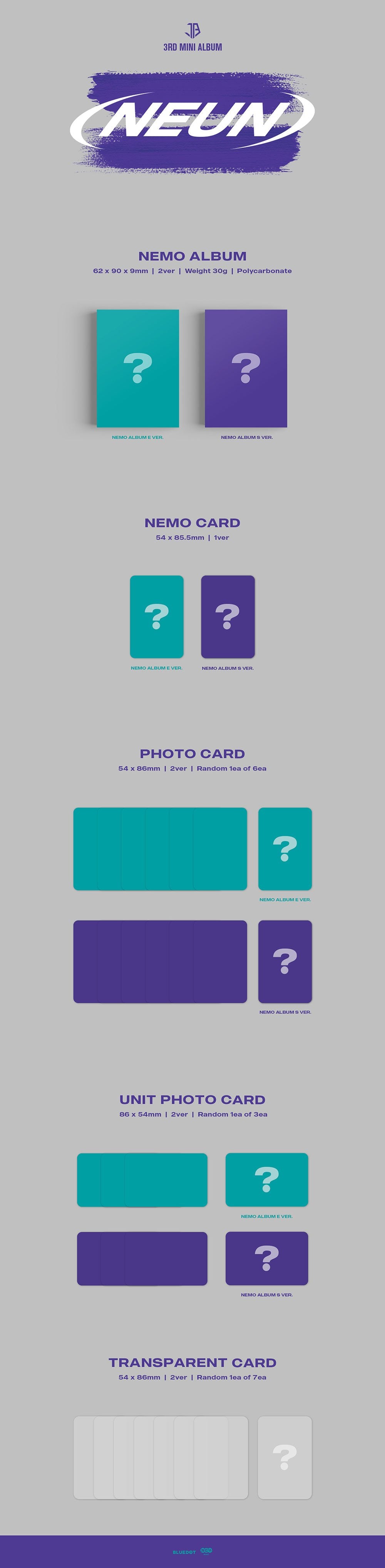 JUST B - = (NEUN) 3rd Mini Album (Nemo Album) 2-SET