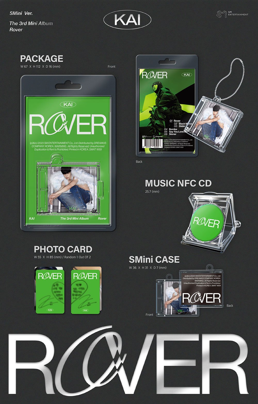 KAI (EXO) - Rover (3rd Mini Album) SMini Ver. Smart Album