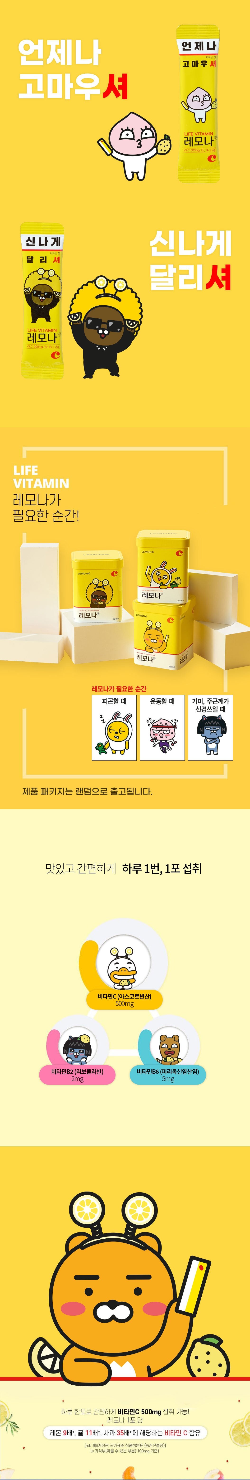 Kakao Friends x LEMONA Yellow Life Vitamine (petite boîte de conserve)