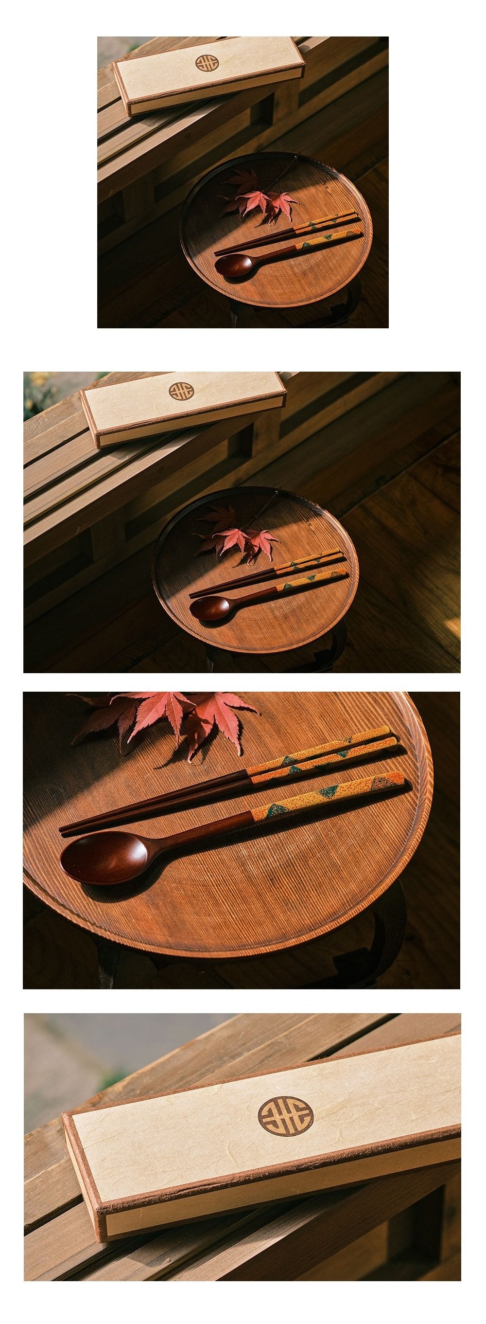 Lacquered Spoon & Chopsticks Set