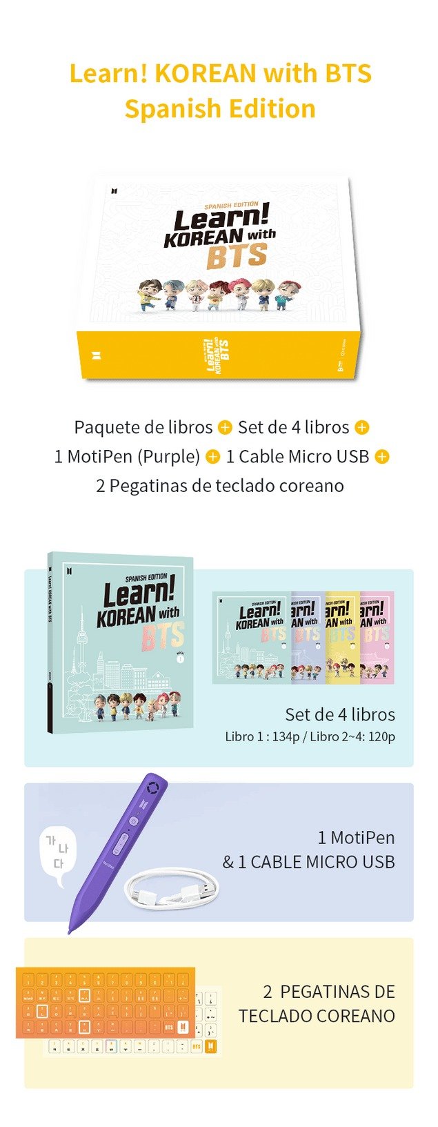 يتعلم! KOREAN with BTS Spanish Edition