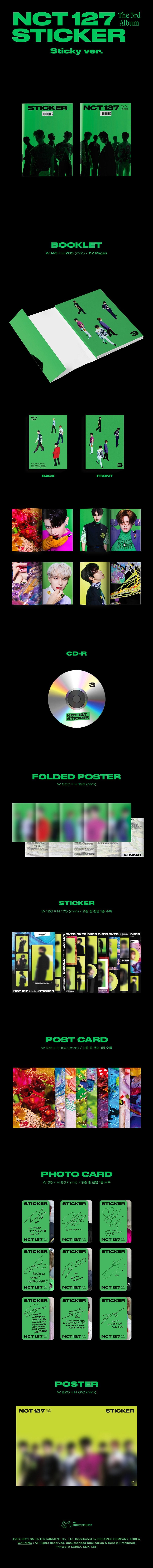 NCT 127 - Sticker (3rd Album) (Sticky Ver.)