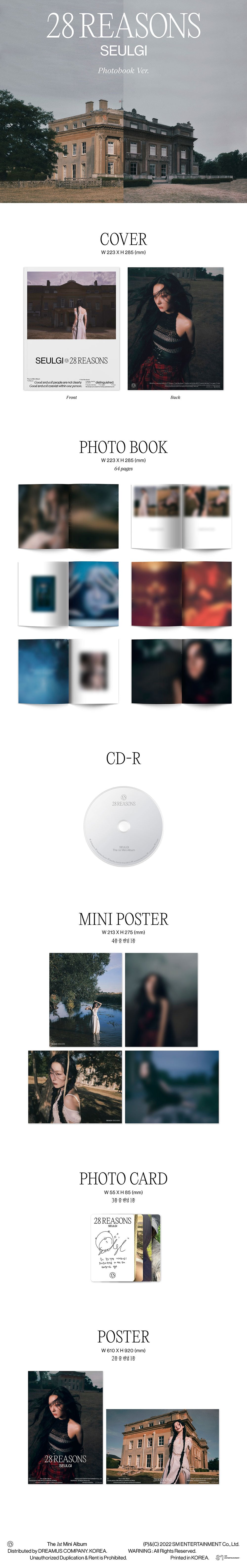 SEULGI - 28 Reasons (1st Mini Album) Photobook Ver.