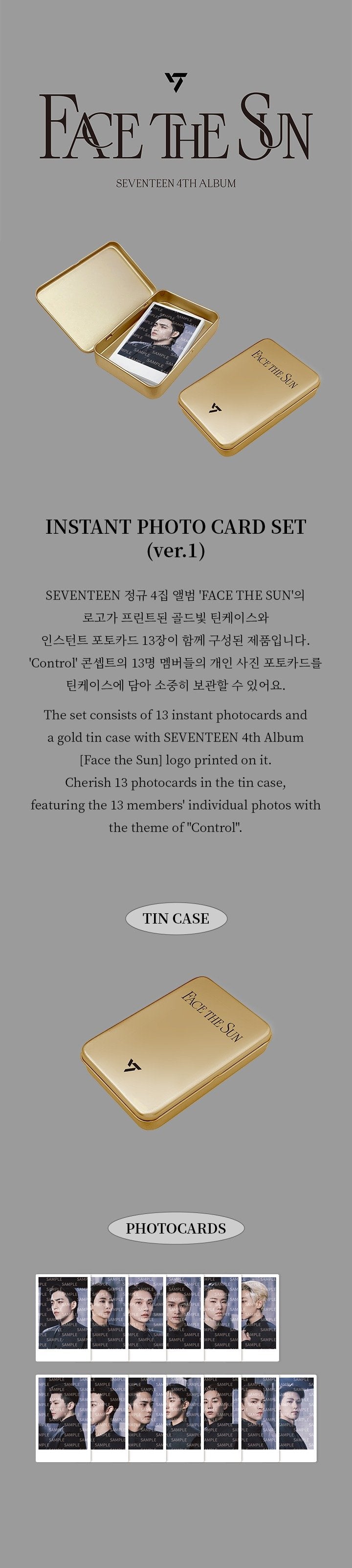 SEVENTEEN [Face the Sun] Instant Photo Card Set (Ver. 1) 1