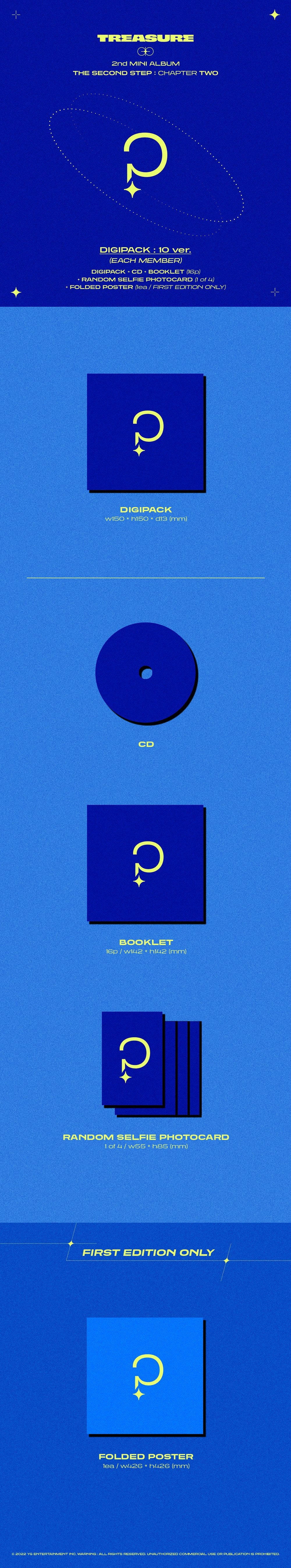 TREASURE - The Second Step: Chapter 2 (2nd Mini Album) Digipack Ver.