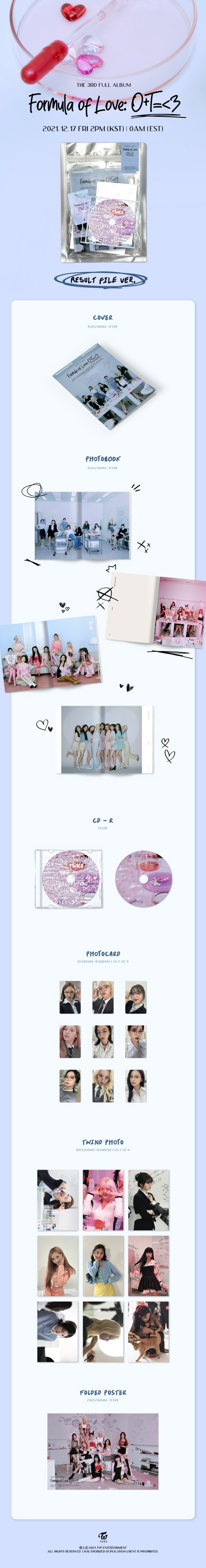 TWICE - Formula of Love: O+T=<3 (3rd Album) (Result File Ver.)