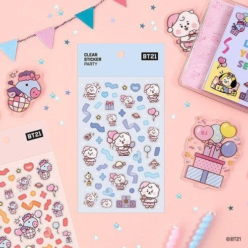 BT21 Clear Sticker Set (Party)