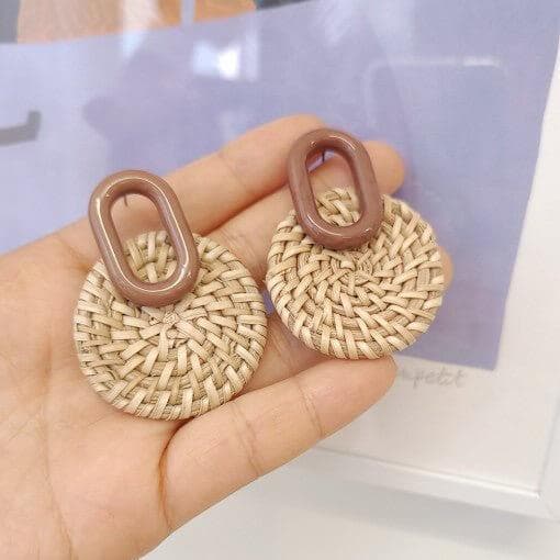 bonideÃ© Rattan Dongle Earrings