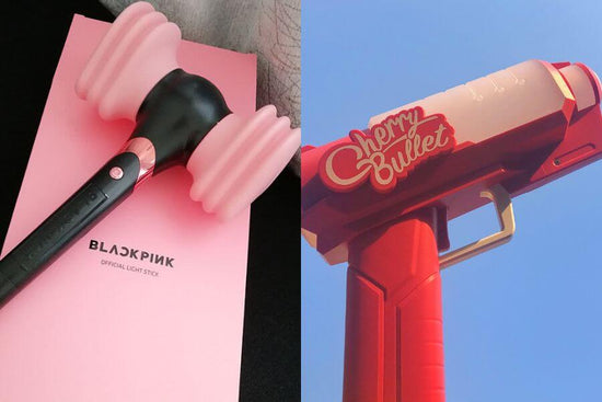Blackpink and cherry bullet lightsticks as two of the most unique kpop lightstick designs