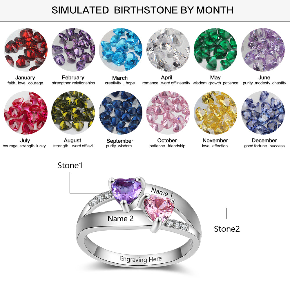 birthstone promise rings for girlfriend