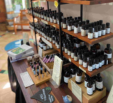 essential oil shelves 