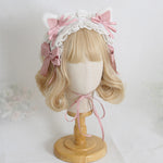 lolita cat ear headband bow hair clip PL52364