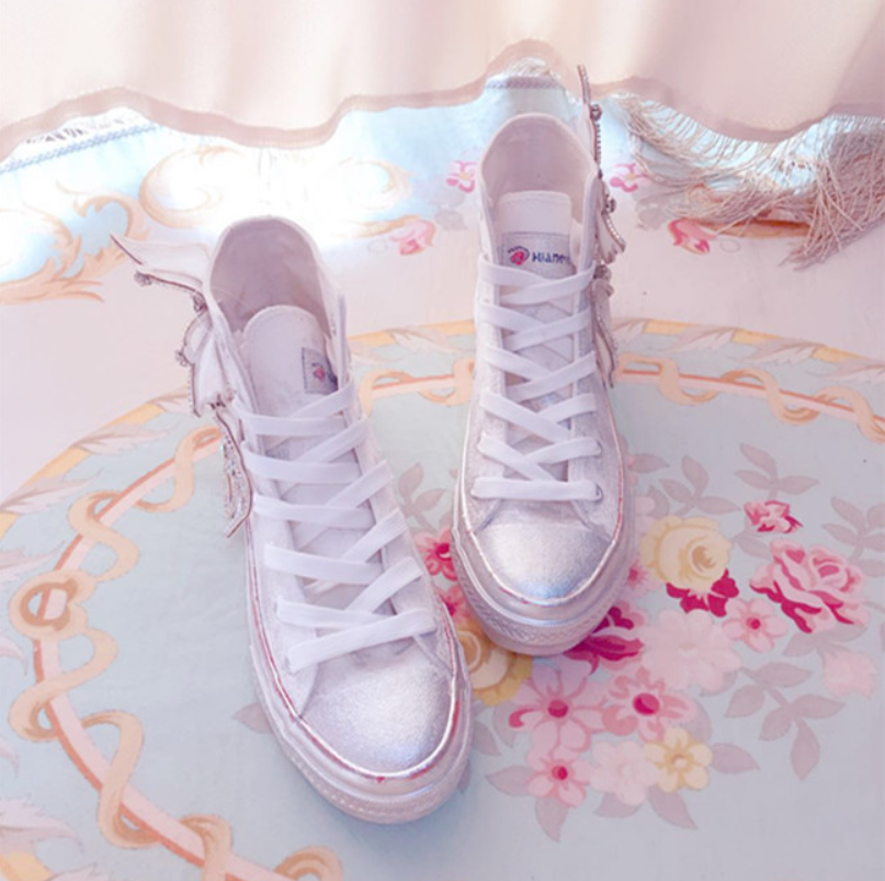 rhinestone canvas shoes