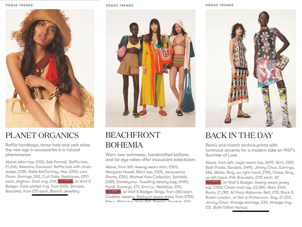 Vintouch Jewelry On British Vogue