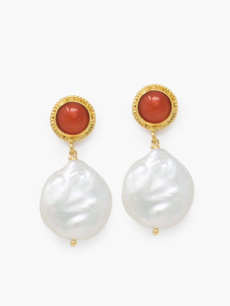 real coral earrings