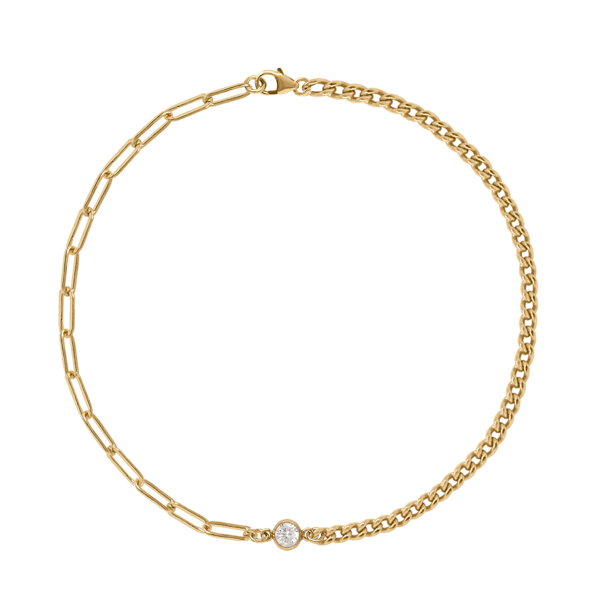 dainty cz evil eye charm bracelet gold | VIE EN BLEU